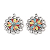 Bohemia Tibetan Style Alloy & Enamel & Synthetic Turquoise Pendants FIND-T074-10AS-1
