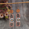Wood Dangle Earrings FS-WG55ED2-01-1