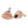 Electroplate Natural Spiral Shell Pendants SSHEL-Q100-37G-2