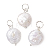 Natural Baroque Keshi Pearl Pendants PALLOY-JF05195-1