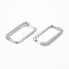 Rectangle Hoop Earrings for Girl Women EJEW-N099-001P-NF-2