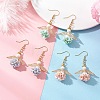 Resin Imitation Pearl Angel Dangle Earrings EJEW-JE06729-1