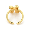 Brass Letter Open Cuff Rings for Women RJEW-G313-01K-G-3