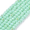 Electroplate Opaque Solid Color Glass Beads Strands LS-EGLA-A044-P1mm-L14-1