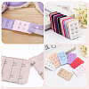 40Pcs 20 Colors Polyester 3 Rows x 2 Hooks Underwear Bra Extenders FIND-BC0004-27-5