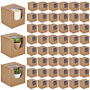 Cube Paper Cupcake Storage Boxes with Visible Window BAKE-WH0002-002A-1