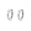 925 Sterling Silver Pave Moissanite Hoop Earrings for Women DZ9023-5