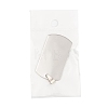 Non-Tarnish 201 Stainless Steel Rounded Rectangle Mirror Polished Finish Stamping Blank Tag Pendants LS-STAS-S030-03-4