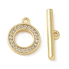 Brass Micro Pave Clear Cubic Zirconia Toggle Clasps CU-CBAC675-06G-1