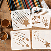 4Pcs 4 Styles PET Hollow Out Drawing Painting Stencils DIY-WH0394-0276-3