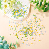 4 Strands 4 Colors AB Color Plated Opaque Glass Beads Strands GLAA-TADJ0001-20C-5