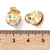 Alloy Enamel Christmas Bell Charms ENAM-B037-03G-02-3