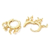 Rack Plating Brass Dangle Hoop Earrings EJEW-A103-01G-2