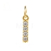 Brass Cubic Zirconia Pendants with Jump Rings FIND-PW0024-09I-1