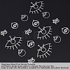 16Pcs 4 Style 201 Stainless Steel Laser Cut Pendants STAS-UN0028-97-4