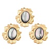 Natural Shell Oval Pendants STAS-Z202-13G-1