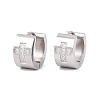 304 Stainless Steel Micro Pave Clear Cubic Zirconia Hoop Earrings EJEW-G457-03P-4