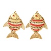 304 Stainless Steel Enamel Big Pendants STAS-Z193-09G-03-1