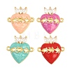 Brass Pave Clear Cubic Zirconia Connector Charms CU-CBA3D67-03G-1