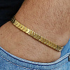 Synthetic Non-magnetic Hematite Beads Stretch Bracelets for Men RT8592-3