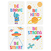 4Pcs 4 Styles PET Hollow Out Drawing Painting Stencils DIY-WH0394-0270-1