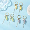 304 Stainless Steel Fish Hoop Earrings EJEW-JE06748-1