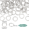 60Pcs Tarnish Resistant 304 Stainless Steel Open Jump Rings STAS-LP0001-39P-08-2