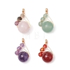 Gemstone Pendants PALLOY-TA00212-01-1