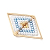 Glass Seed Beaded Connector Charms PALLOY-MZ01110-02-3