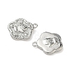 Christmas Brass Micro Pave Clear Cubic Zirconia Pendants KK-A280-03E-P-2