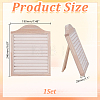 Wooden Photo Frame Shaped Ring Display Easels RDIS-WH0032-008A-2