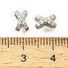 925 Sterling Silver Micro Pave Clear Cubic Zirconia Beads STER-B006-20P-3