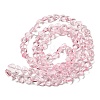 Baking Paint Transparent Glass Beads Strands DGLA-A08-T8mm-KD03-2