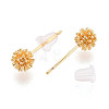 Brass Stud Earrings KK-T077-26G-2