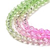 Transparent Gradient Color Glass Beads Strands GLAA-G101-2mm-09-5