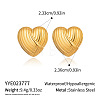 Heart 304 Stainless Steel Stud Earrings AO8083-7-1