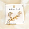304 Stainless Steel Stud Earrings SA-CBAF6AD-29G-1