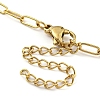 304 Stainless Steel Paperclip Chains Necklace Makings LS-AJEW-P119-05G-3