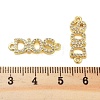 Rack Plating Brass Cubic Zirconia DIOS Links Connector Charms KK-S379-22G-3