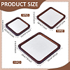 3Pcs 3 Styles Square Wooden Organizer Display Jewelry Plates ODIS-MA0001-02-2