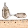 Natural White Lodolite Quartz/White Phantom Quartz Tumbled Stone Pendants GG-K002-06N-3