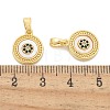 Brass Micro Pave Cubic Zirconia Pendents KK-M303-01G-01-3