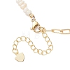Brass Paperclip Chain with Natural Cultured Freshwater PearPotato Beaded Necklaces NJEW-JN05945-5