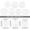 7 Sheets 7 Styles Chakra Theme Self Adhesive Brass Stickers DIY-SC0015-23P-2