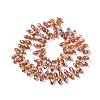 Electroplate Glass Faceted Teardrop Beads Strands EGLA-D014-33-2