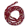 Electroplate Transparent Glass Beads Strands EGLA-A046-01A-09-3