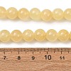 8MM Grade A Natural Golden Silk Jade Round Beaded Necklaces GG-CBAA808-03P-B-5