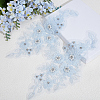 1Pair Flower Shape Polyester & Sequin Embroidery Cloth Iron On Patches DIY-CY0003-82A-3
