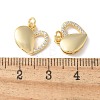 Brass Micro Pave Clear Cubic Zirconia Pendants KK-Q031-44G-08-3