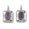 Natural Amethyst Rectangle with Oval Charms STAS-L022-516P-04-1